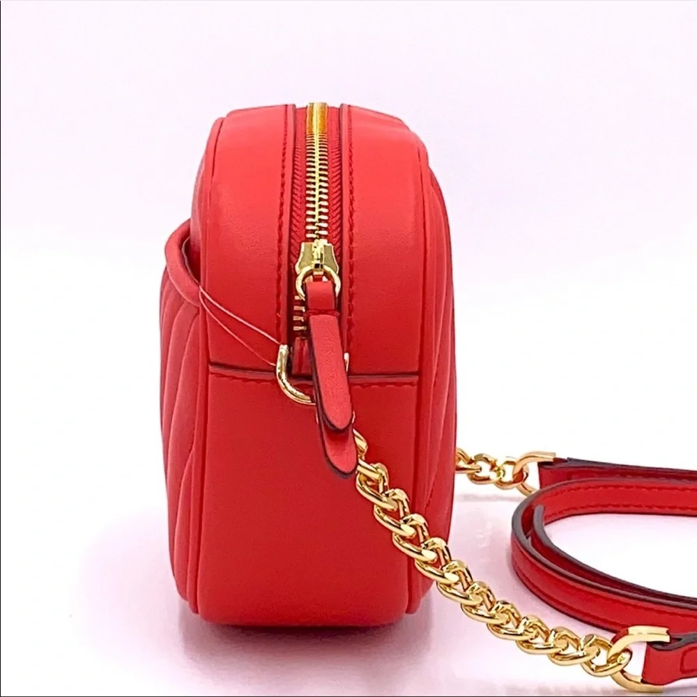 MICHAEL KORS ROSE SM OVAL CAMERA XBODY DR SANGRIA - Picture 6 of 16